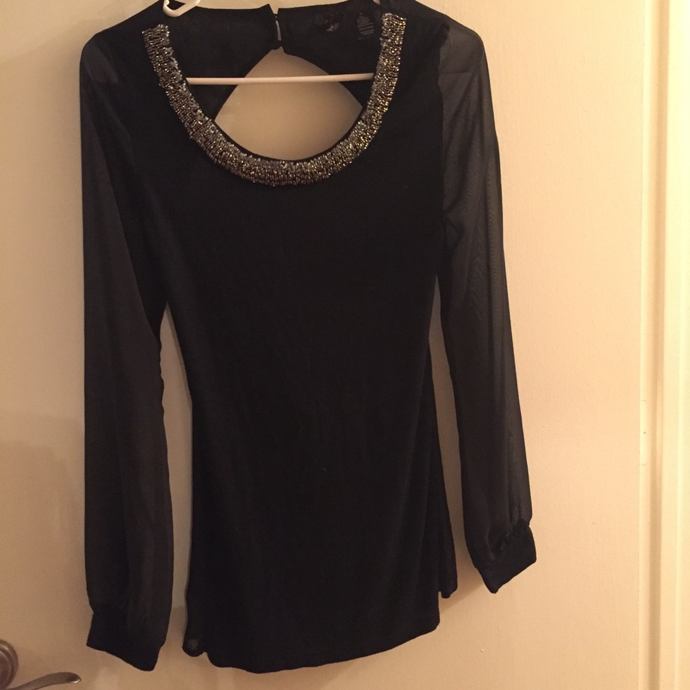 Black Long Sleeve Top